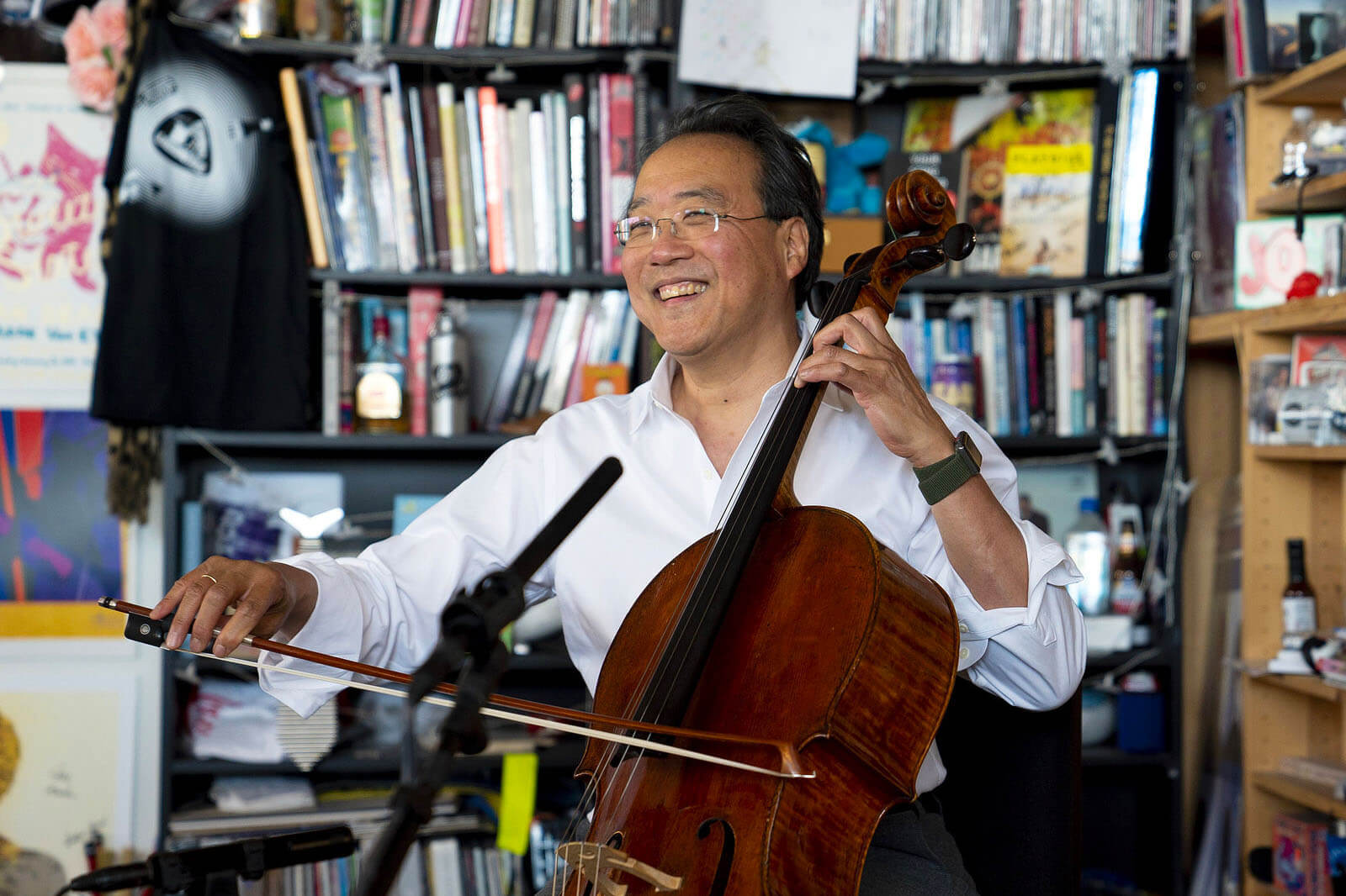 Yo Yo Ma playing the cello