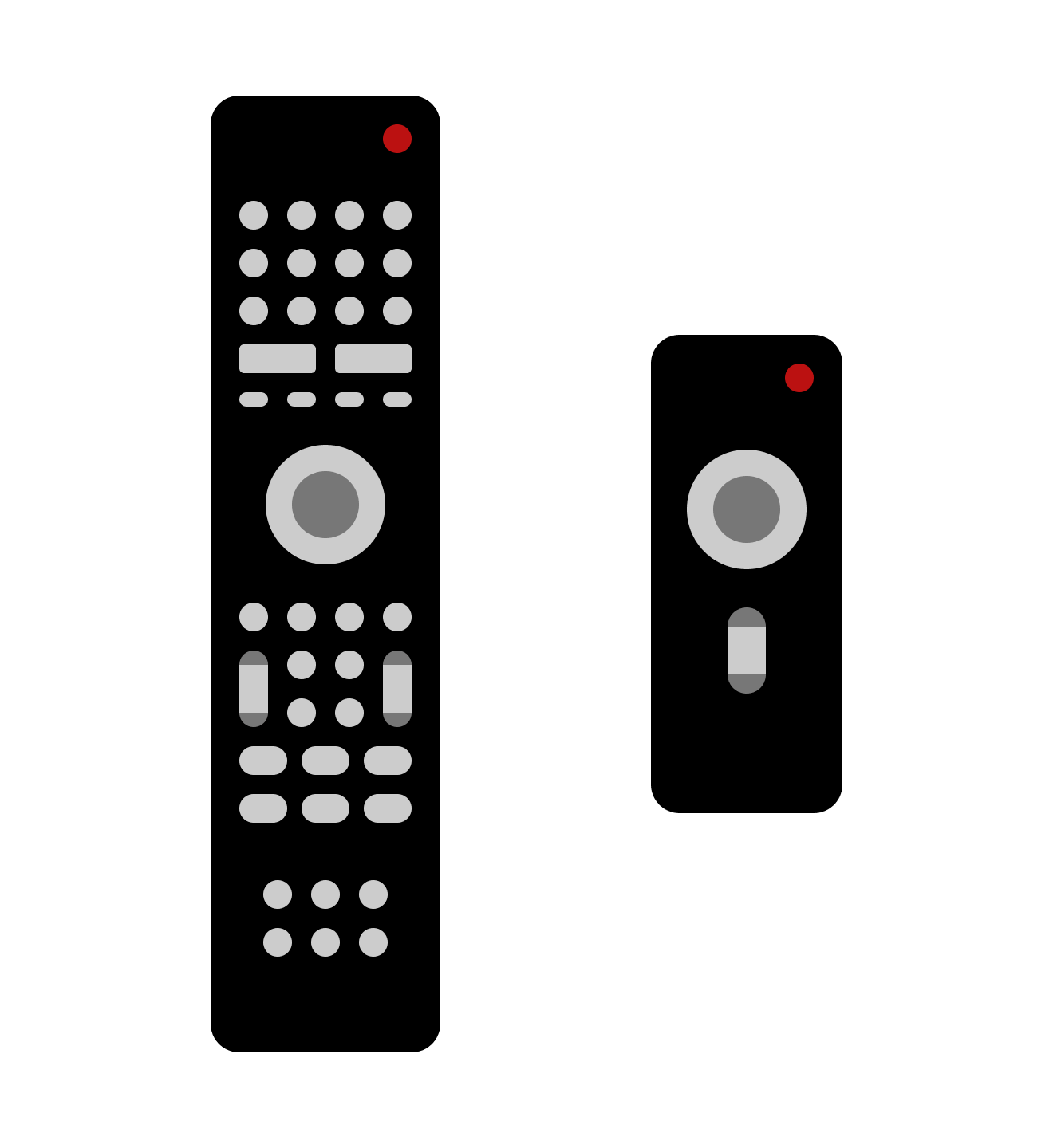 Illustration of TV remote controls