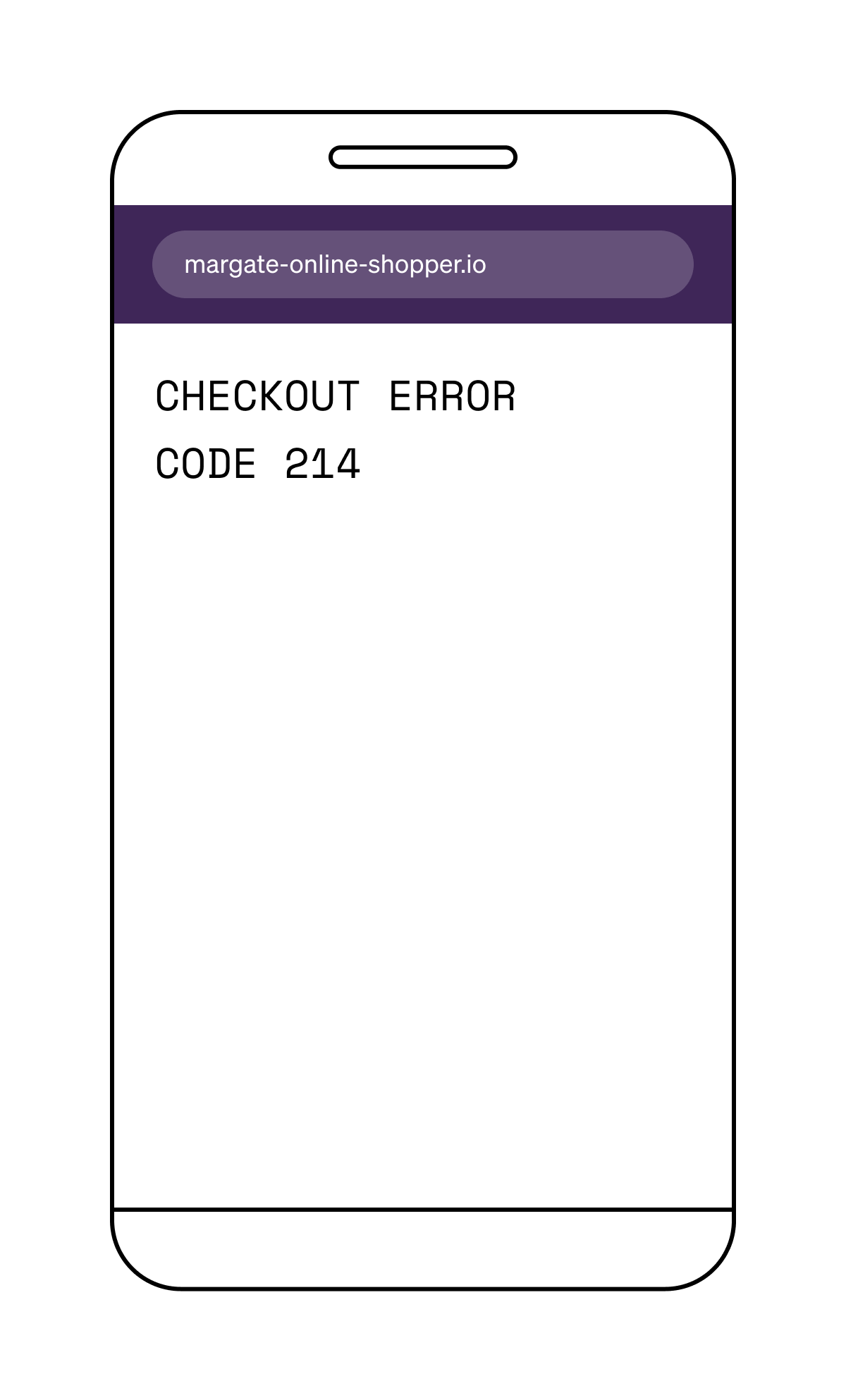 Illustration of system error message