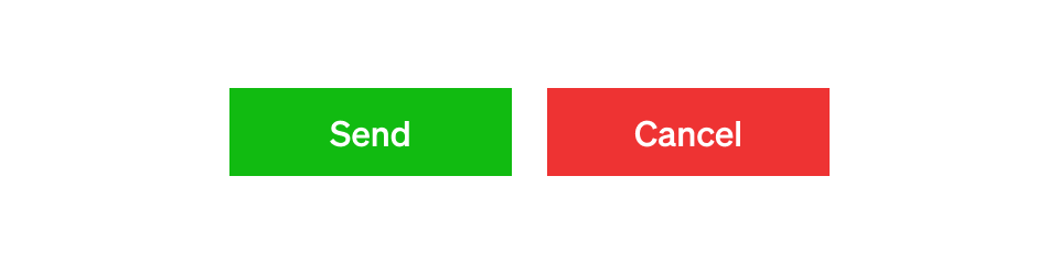Send and Cancel buttons shown using solid red and green